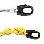 QWORK 12mm 1/2” 304 Stainless Steel Rope Tube Thimble with Gusset for 3/8" or 1/2" Wire or Winch Rope, Black (Pack of 2)