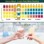 pH Test Strips - 200ct + 4 Colorimetric Blocks - Easy to Use and Wide Range pH Strips - for Testing Water, Soil, Soap, Chemistry Experiment, Pet Food, Diet pH Monitoring and so on