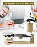 QWORK Triple Beam Mechanical Balance, 2 Pack 2610g/0.1g Lab Analytical Weight Set, Triple Beam Scale with Zero Adjustment Knob, No Need Battery