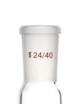 QWORK Glass 1000ml Single Neck Flat Bottom Boiling Flask, Heavy Wall Distillation Receiving Apparatus with 24/40 Standard Joint, Taper Outer Joint Lab Glassware, 1000ML