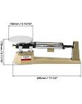 QWORK Triple Beam Mechanical Balance, 2 Pack 2610g/0.1g Lab Analytical Weight Set, Triple Beam Scale with Zero Adjustment Knob, No Need Battery