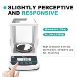 JOANLAB Analytical Balance 500g x 1mg Scale High Precision 0.001g Accuracy Digital Lab Scale for Laboratory Pharmacy Jewelry w/Front & Rear Display