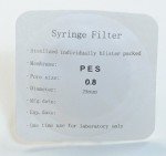 10 Pack Sterile Syringe Filters, PES, 0.8 μM