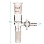 Borosilicate Glass Vacuum Flow Control Adapter 24/40