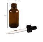 Amber Glass Bottles with Dropper - 6 Pack