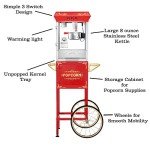 Carnival Popcorn Machine with Cart and Kernels