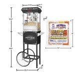 3 Gallon Popcorn Machine with Cart & Popcorn Packs