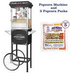 3 Gallon Popcorn Machine with Cart & Popcorn Packs