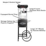 3 Gallon Popcorn Machine with Cart & Popcorn Packs
