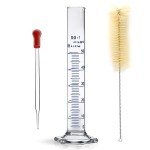 50ML Thick Glass Graduated Cylinder with Brush
