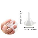 30PCS Mini Clear Plastic Funnels for Lab & Craft