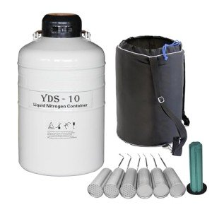 10L Liquid Nitrogen Tank with Canisters & Bag