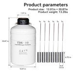 10L Liquid Nitrogen Tank with Canisters & Bag