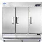 ICECASA 82" Stainless Steel Triple Door Freezer