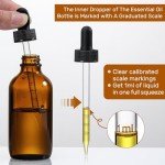 4 oz Dark Amber Glass Dropper Bottles - 4 Pack