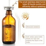 4 oz Dark Amber Glass Dropper Bottles - 4 Pack