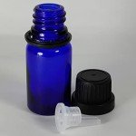 PIPIBA 48-Pack Blue Glass Dropper Bottles 10ml