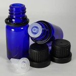 PIPIBA 48-Pack Blue Glass Dropper Bottles 10ml