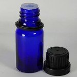 PIPIBA 48-Pack Blue Glass Dropper Bottles 10ml