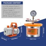 BACOENG 2 Quart Vacuum Chamber & Pump Kit