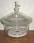 8" Glass Vacuum Desiccator for Lab Use