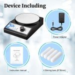 ANPOOZ 3000RPM Magnetic Stirrer with 4 Stir Bars