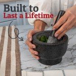 Large Heavy Duty Granite Mortar and Pestle Set