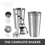 OGGI Dial A Drink Cocktail Shaker with Strainer