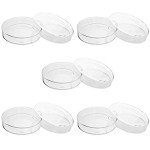 QWORK 5-Pack Sterile Glass Petri Dishes, 90mm