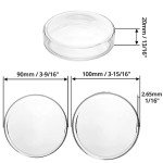 QWORK 5-Pack Sterile Glass Petri Dishes, 90mm