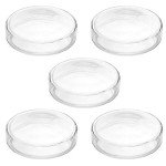 QWORK 5-Pack Sterile Glass Petri Dishes, 90mm