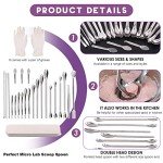 23-Piece Stainless Steel Lab Scoop & Spatula Set