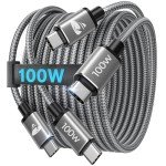 100W USB C to USB C Fast Charging Cable 2-Pack