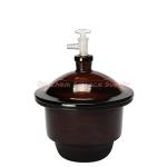 Amber Glass Vacuum Desiccator Jar - 120mm