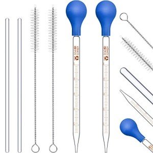 Graduated Glass Pipettes with Rubber Tops - 8 Pack