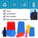 60-Pcs Silicone Rubber Plug Kit in 8 Sizes