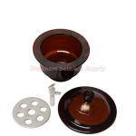 Amber Glass Vacuum Desiccator Jar - 120mm