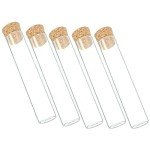 20Pcs Clear Lab Glass Test Tubes with Corks