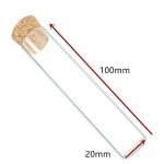 20Pcs Clear Lab Glass Test Tubes with Corks