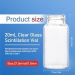 20 ml Borosilicate Glass Scintillation Vials - 100 Pack