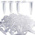 100 Pack 1.5ML Clear Microcentrifuge Tubes with Lid