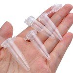 100 Pack 1.5ML Clear Microcentrifuge Tubes with Lid