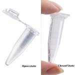 100 Pack 1.5ML Clear Microcentrifuge Tubes with Lid