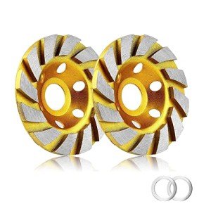 2pcs 4-Inch Turbo Diamond Grinding Cup Wheels