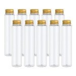 PATIKIL 40-Pack Clear Plastic Test Tubes with Caps
