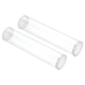 Clear Storage Tubes with Caps - 2 Pack