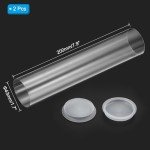 Clear Storage Tubes with Caps - 2 Pack