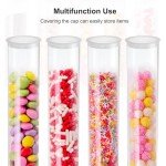 Clear Storage Tubes with Caps - 2 Pack