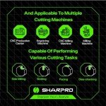 SHARPRO 4mm Carbide Ball Nose End Mill