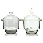 18" Glass Desiccator Jar with Porcelain Plate